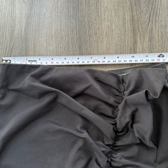 Zara Asymmetrical Ruffle Black Mini Skirt XS - Picture 4 of 6